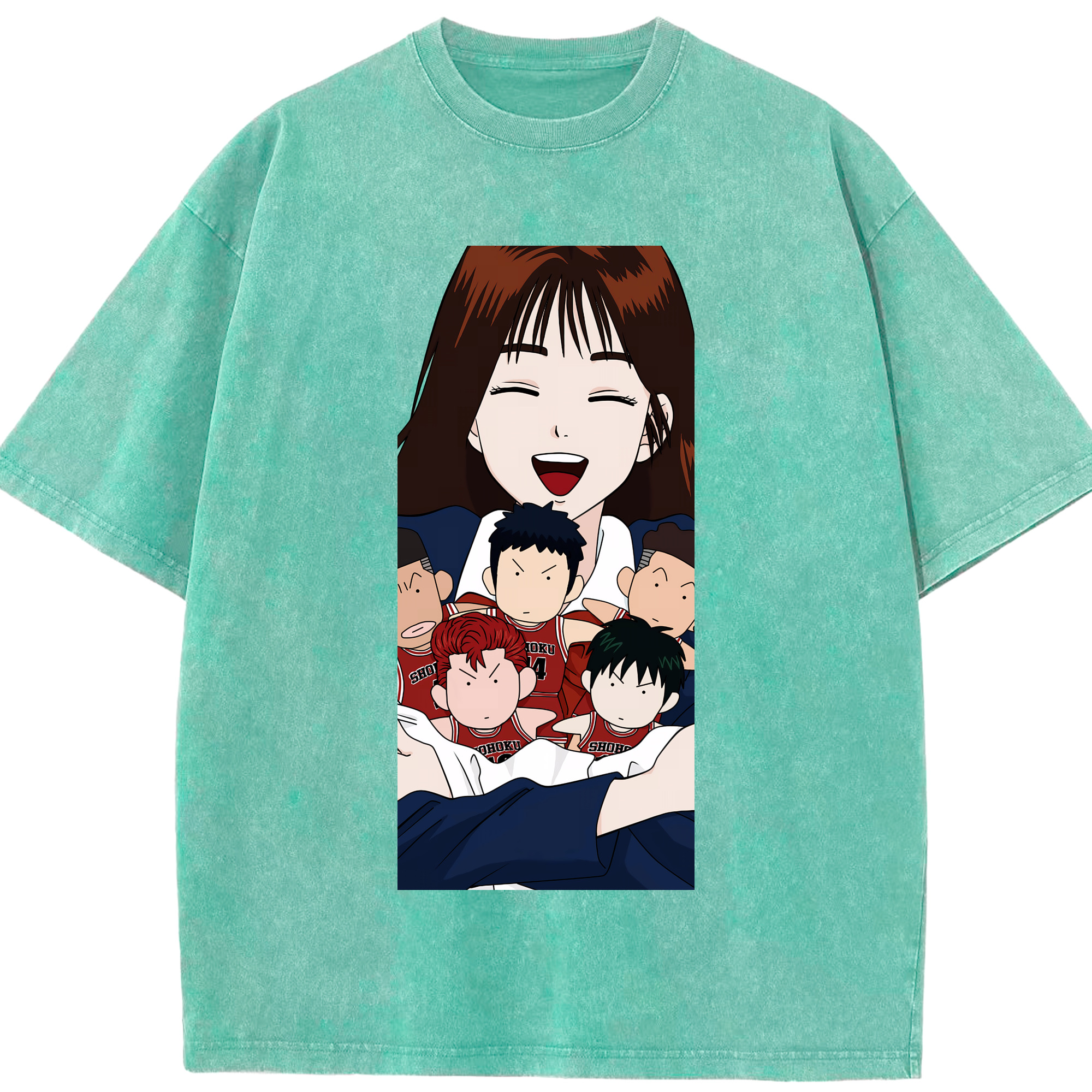 （画像用） SLAM DUNK／スラムダンク 綿100% ヴィンテージ風 半袖Tシャツ（フロントプリント）